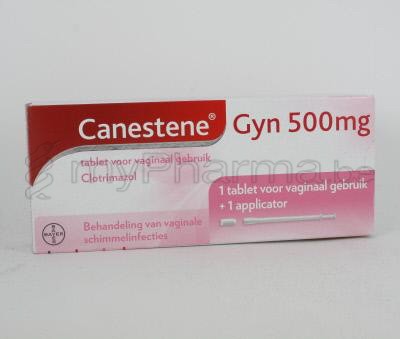 CANESTENE GYN CLOTRIMAZOLE 500 MG 1 VAGINALE TABL (geneesmiddel)