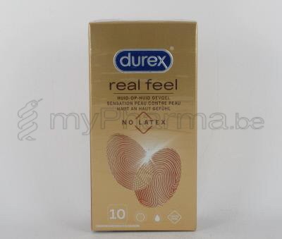 DUREX REAL FEELING 10 condooms met glijmiddel                     (medisch hulpmiddel)